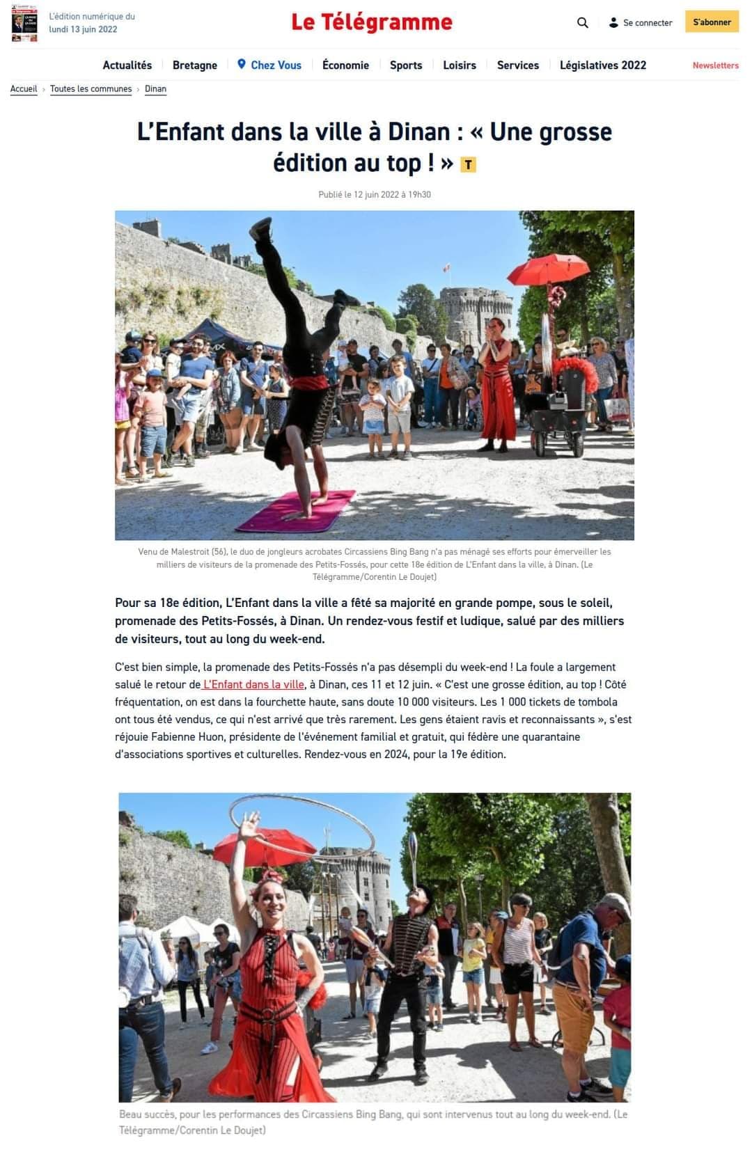 article du Télégramme